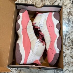 Jordan Pink and White Sneakers Classic Design